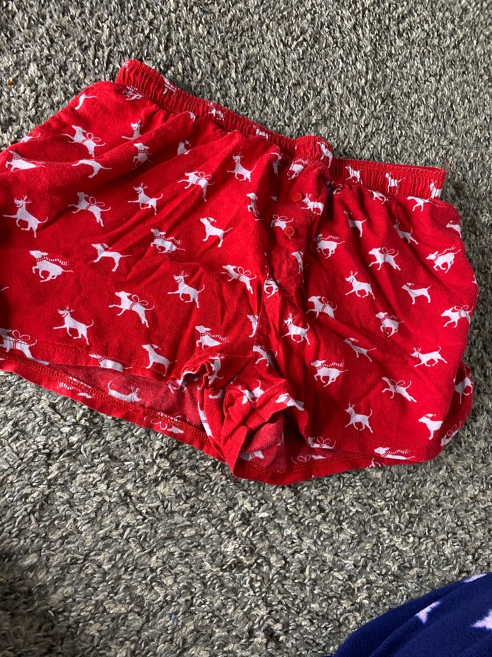 PINK Victoria's Secret Red Reindeer Lounge Shorts